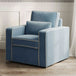 Fabric Armchair With Ivory Piping - Diego