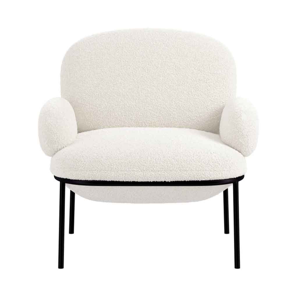 Fabric Armchair With Metal Legs - Avery
