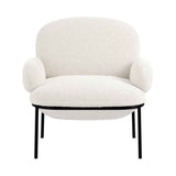 Fabric Armchair With Metal Legs - Avery