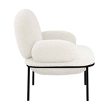 Fabric Armchair With Metal Legs - Avery