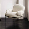 Fabric Armchair With Metal Legs - Avery