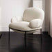 Fabric Armchair With Metal Legs - Avery