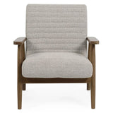 Fabric Armchair With Wooden Frame - Ivy