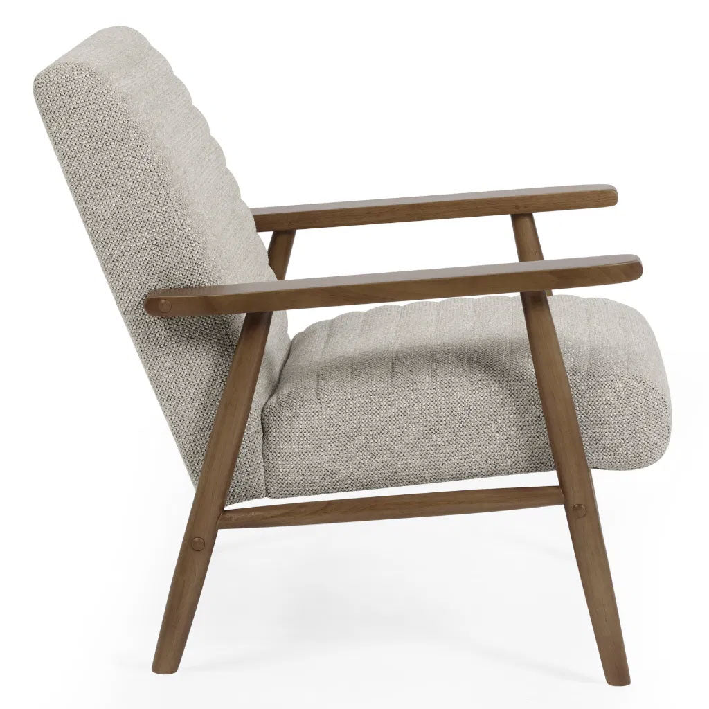 Fabric Armchair With Wooden Frame - Ivy