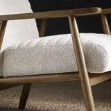 Fabric Armchair With Wooden Frame - Ivy