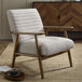 Fabric Armchair With Wooden Frame - Ivy