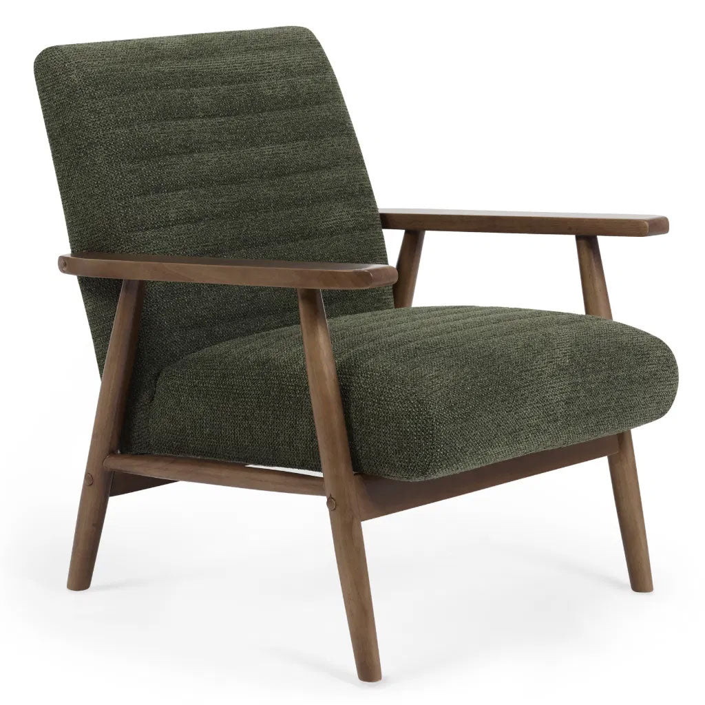 Fabric Armchair With Wooden Frame - Ivy