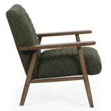 Fabric Armchair With Wooden Frame - Ivy