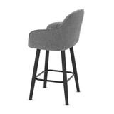 Fabric Bar Stool With Black Wooden Legs - Pinley