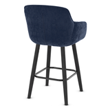 Fabric Bar Stool With Black Wooden Legs - Pinley