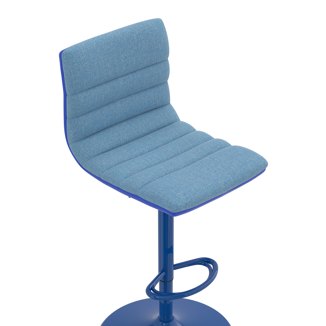 Fabric Bar Stool With Metal Base - Halverton