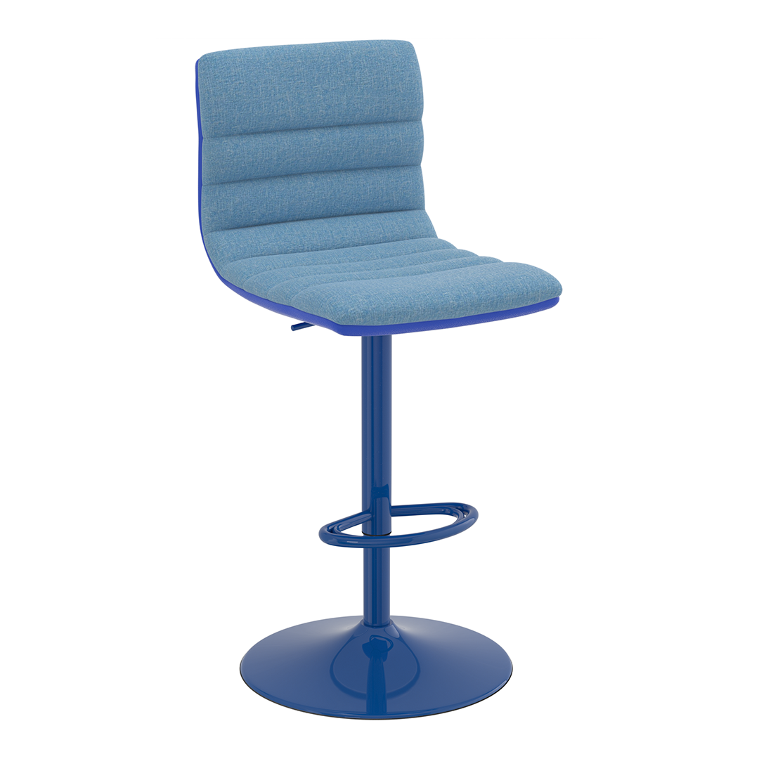 Fabric Bar Stool With Metal Base - Halverton