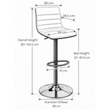 Fabric Bar Stool With Metal Base - Halverton