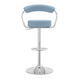 Fabric Bar Stool With Polished Chrome Base - Zivley