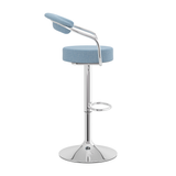 Fabric Bar Stool With Polished Chrome Base - Zivley