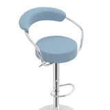 Fabric Bar Stool With Polished Chrome Base - Zivley