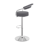 Fabric Bar Stool With Polished Chrome Base - Zivley