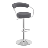 Fabric Bar Stool With Polished Chrome Base - Zivley