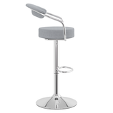 Fabric Bar Stool With Polished Chrome Base - Zivley