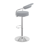 Fabric Bar Stool With Polished Chrome Base - Zivley