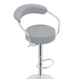 Fabric Bar Stool With Polished Chrome Base - Zivley