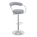 Fabric Bar Stool With Polished Chrome Base - Zivley