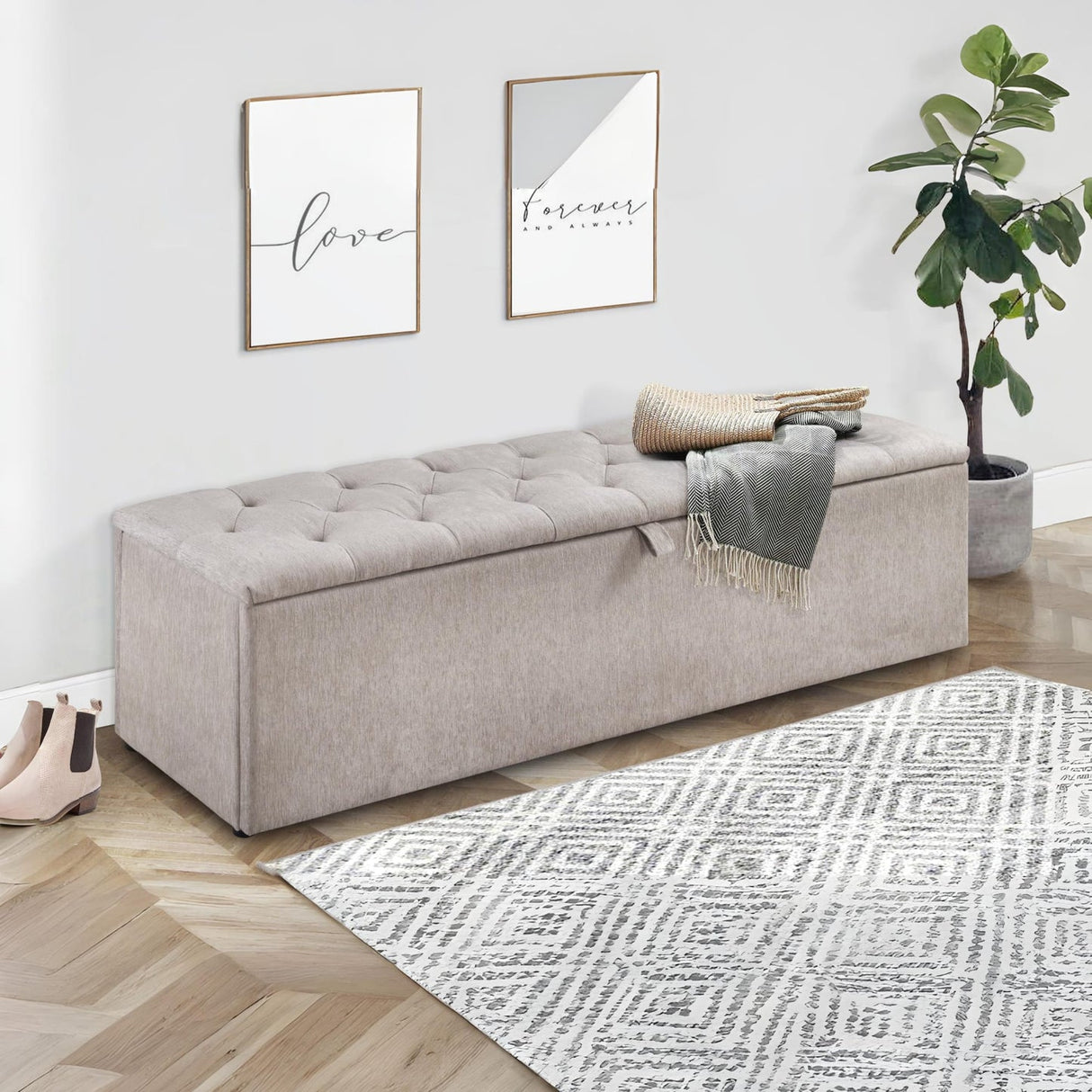 Fabric Blanket Box - Ravello