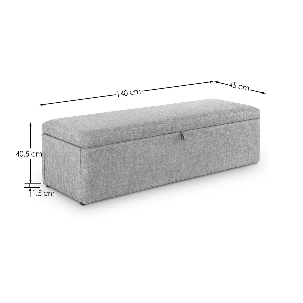 Fabric Blanket Box With Storage - Sorrento