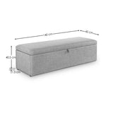 Fabric Blanket Box With Storage - Sorrento