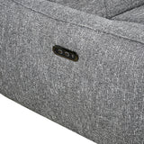 Fabric Corner Sofa Electric Recliner Left Hand Facing - Turin