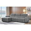 Fabric Corner Sofa Electric Recliner Left Hand Facing - Turin
