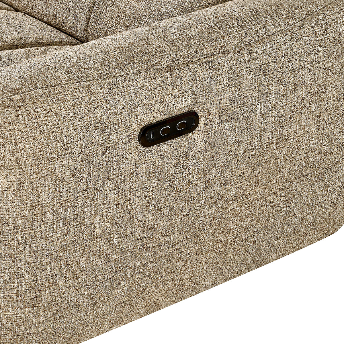 Fabric Corner Sofa Electric Recliner Left Hand Facing - Turin