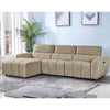 Fabric Corner Sofa Electric Recliner Left Hand Facing - Turin