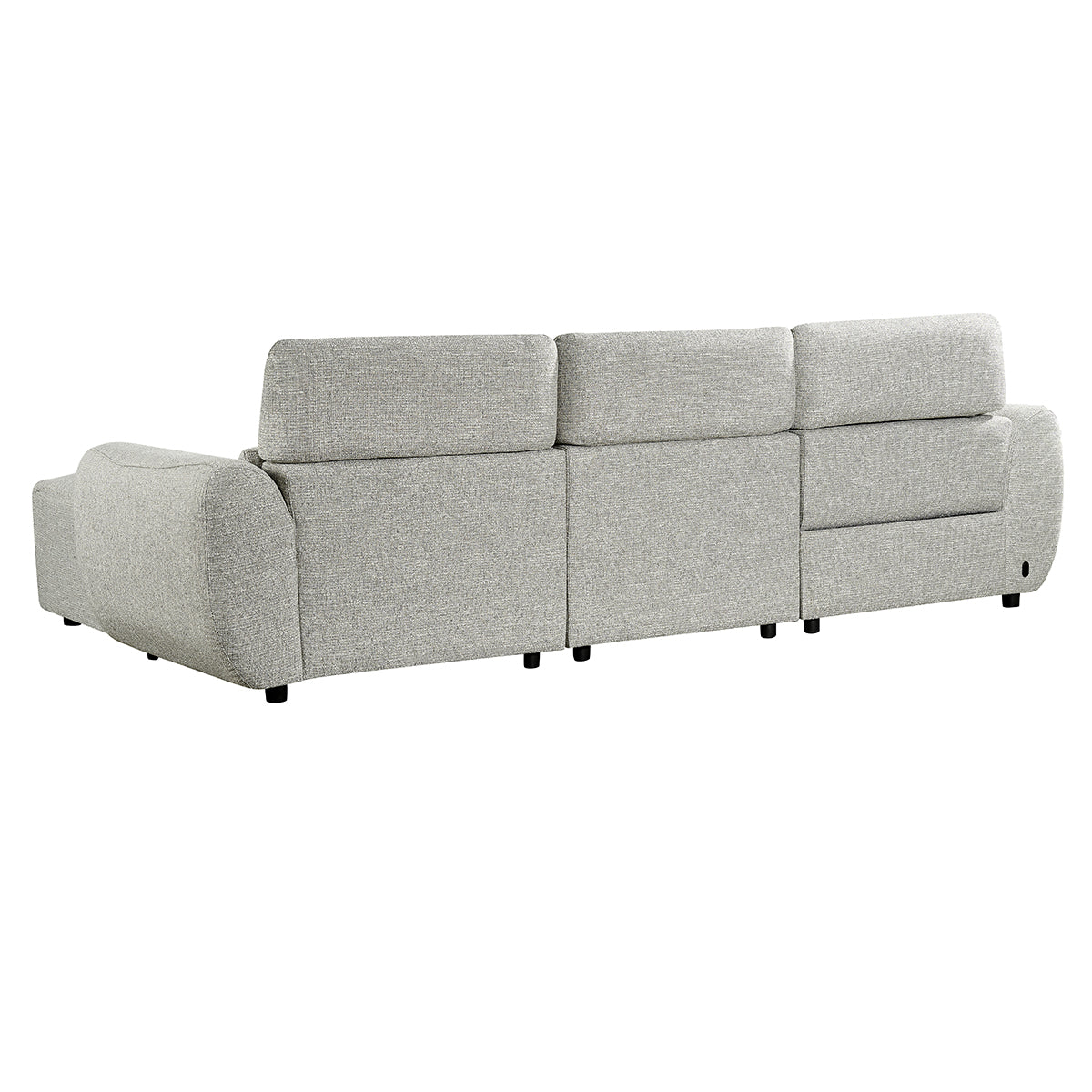 Fabric Corner Sofa Electric Recliner Left Hand Facing - Turin