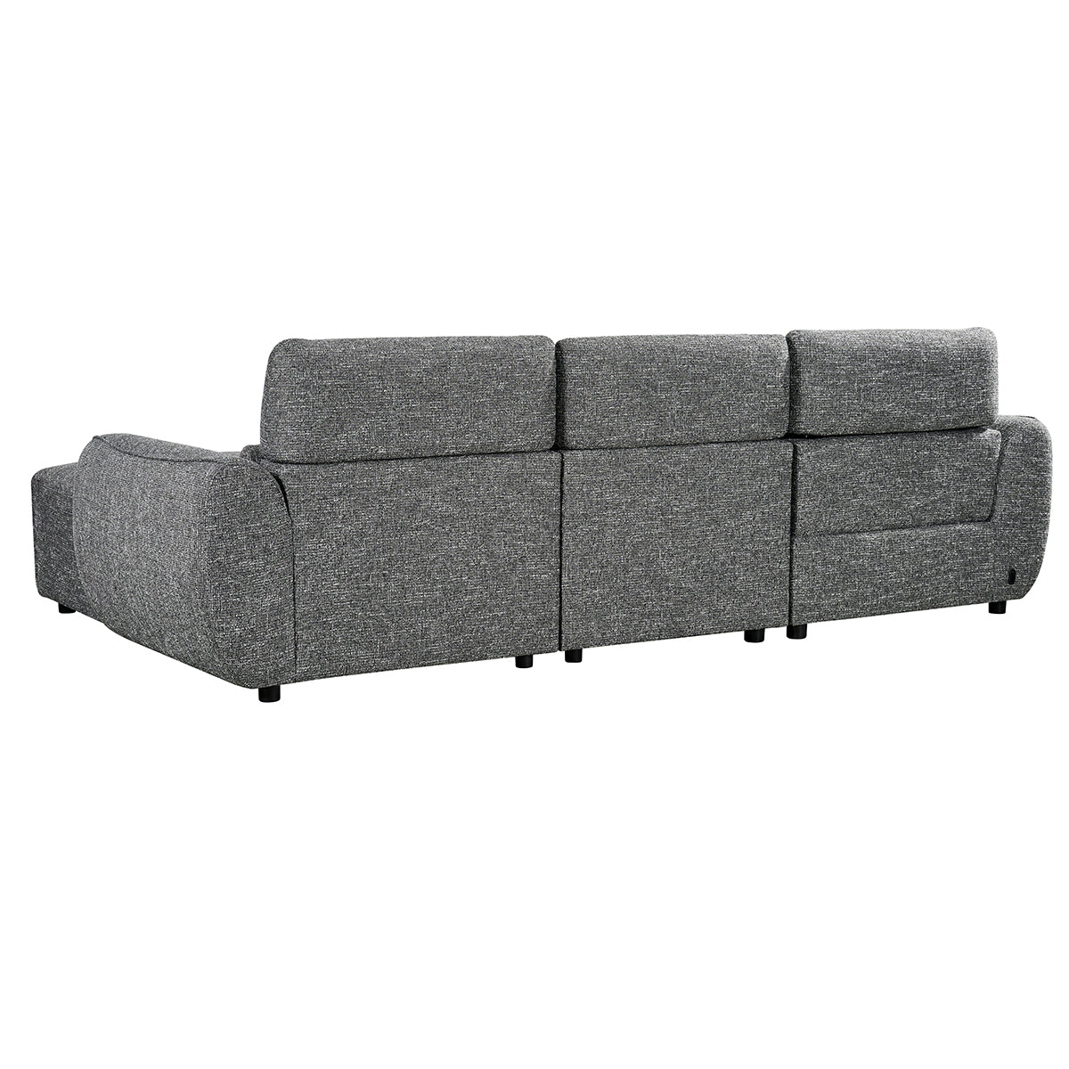 Fabric Corner Sofa Electric Recliner Right Hand Facing - Turin