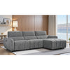 Fabric Corner Sofa Electric Recliner Right Hand Facing - Turin