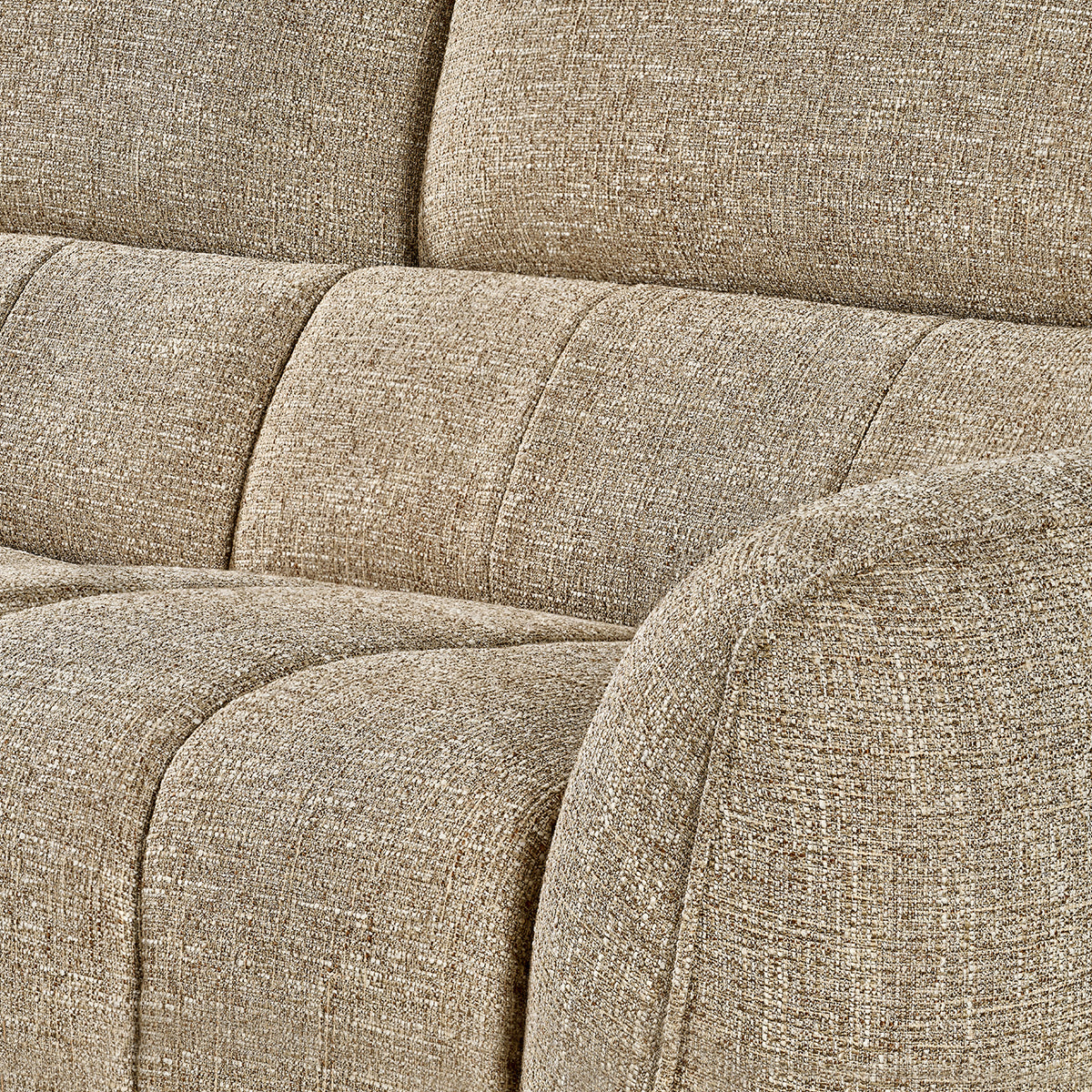 Fabric Corner Sofa Electric Recliner Right Hand Facing - Turin