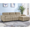 Fabric Corner Sofa Electric Recliner Right Hand Facing - Turin