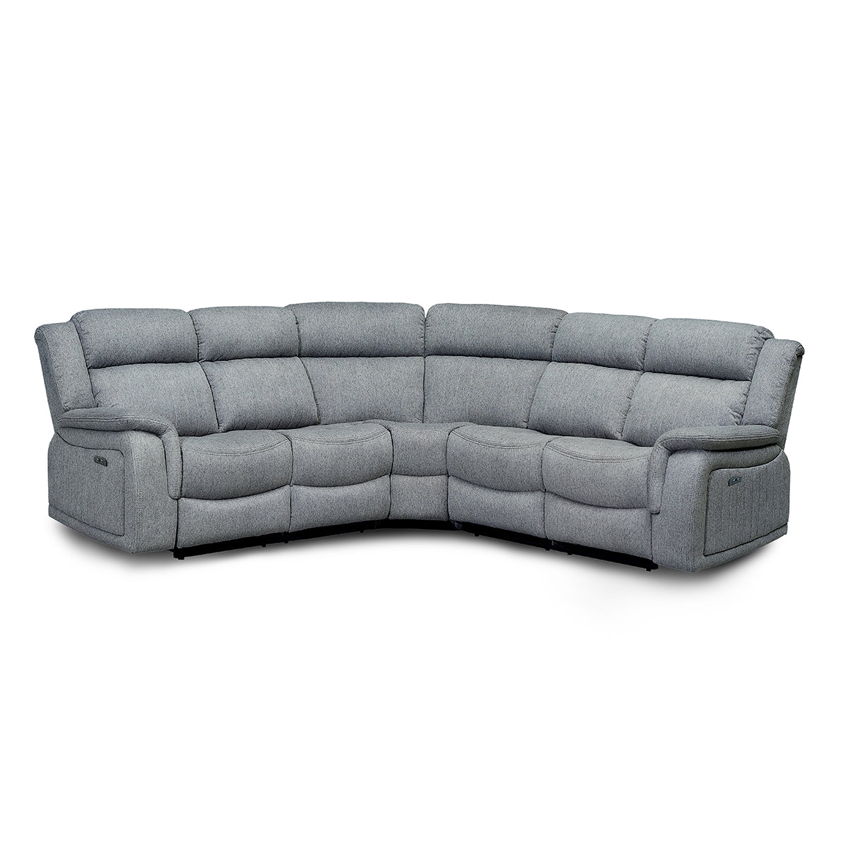 Fabric Corner Sofa Large Electric Recliner - Linden
