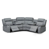 Fabric Corner Sofa Large Electric Recliner - Linden