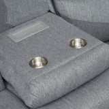 Fabric Corner Sofa Large Electric Recliner - Linden
