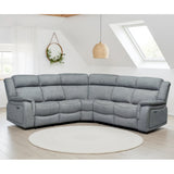 Fabric Corner Sofa Large Electric Recliner - Linden