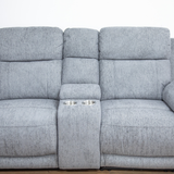 Fabric Corner Sofa Large Electric Recliner - Owen