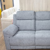 Fabric Corner Sofa Large Electric Recliner - Owen