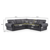 Fabric Corner Sofa Large - Wilcot
