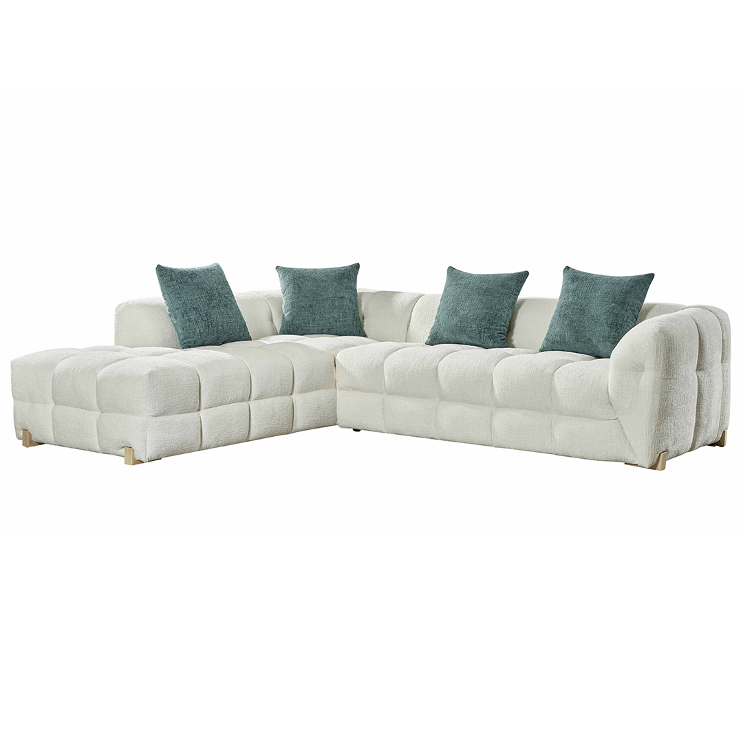 Fabric Corner Sofa Left Hand Facing - Genoa