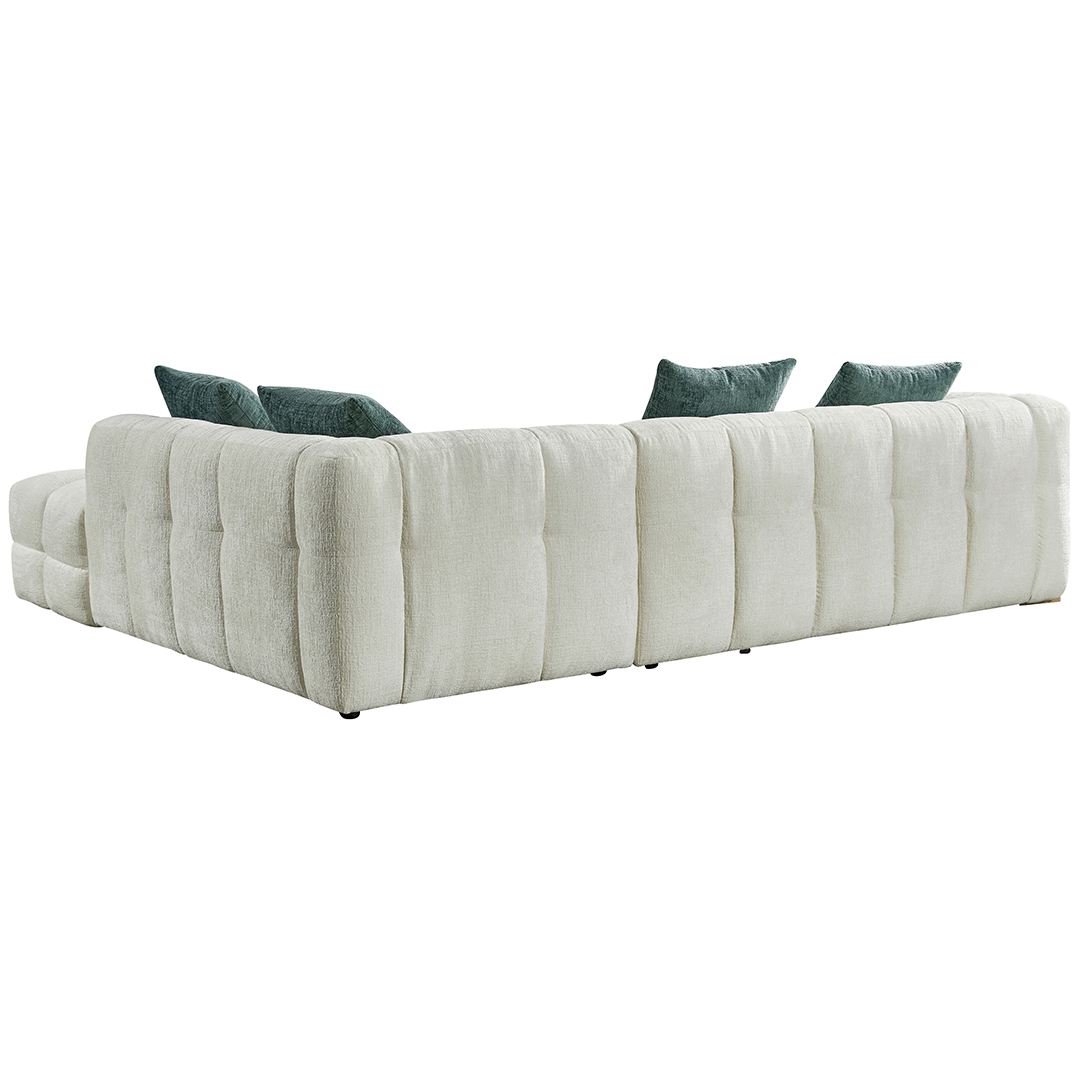 Fabric Corner Sofa Left Hand Facing - Genoa
