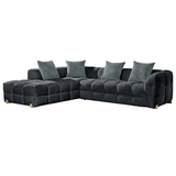 Fabric Corner Sofa Left Hand Facing - Genoa