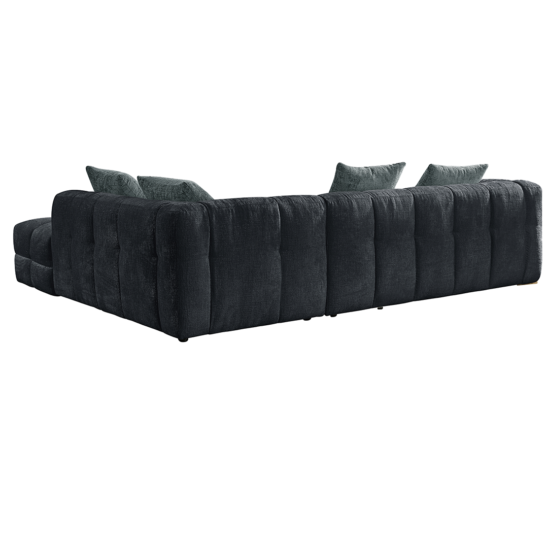 Fabric Corner Sofa Left Hand Facing - Genoa
