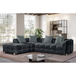 Fabric Corner Sofa Left Hand Facing - Genoa